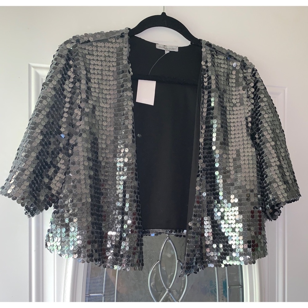 ❤️/ Sequined Cropped Jacket - Sz XL